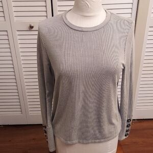 Striped with Buttons on Sleeves